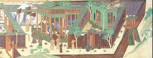 莫高窟第431窟 院落场景 初唐