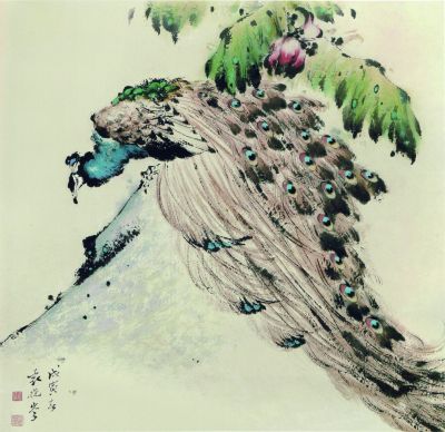 袁晓岑笔下的孔雀从物象到神韵都日臻完美