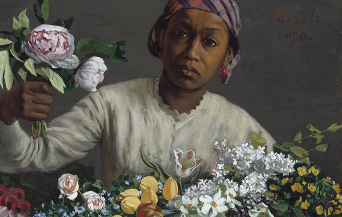 Frédéric Bazille, Young Woman with Peonies, 1870