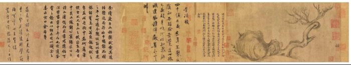 苏轼《枯木怪石图》。