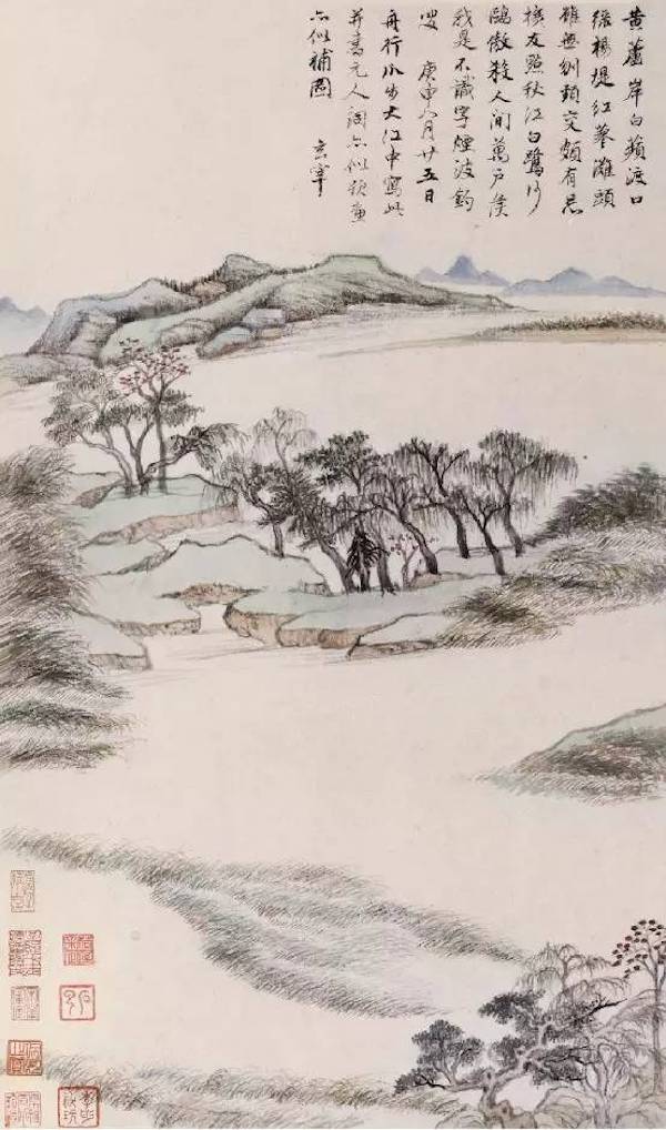 秋兴八景图第四开