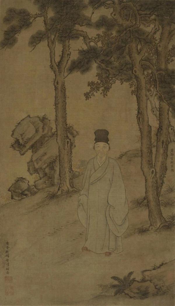 《秋兴八景》前的董其昌小像