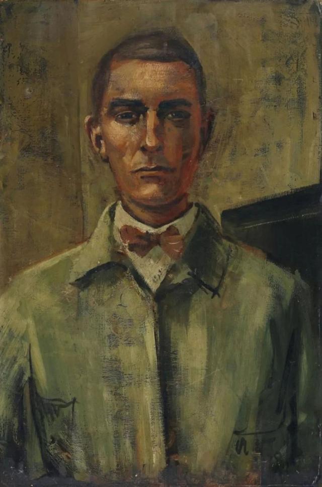 Anton Räderscheidt《自画像》，中风前