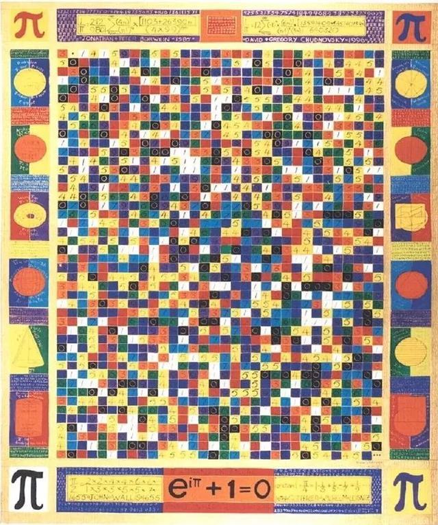 Anne Adams画“π”，1998年