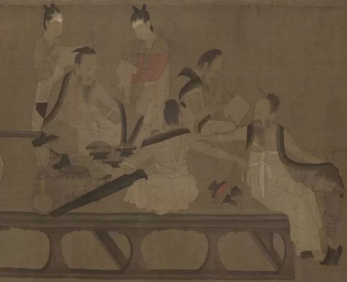 （传）杨子华《北齐校书图》，波士顿美术馆藏