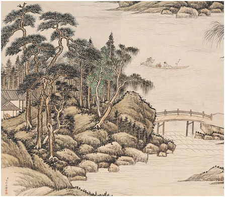 扁舟载鹤归何处 , 只在虞山黄叶村  2018西泠秋拍 《石渠宝笈三编》著录之方琮《扁舟载鹤图》赏析