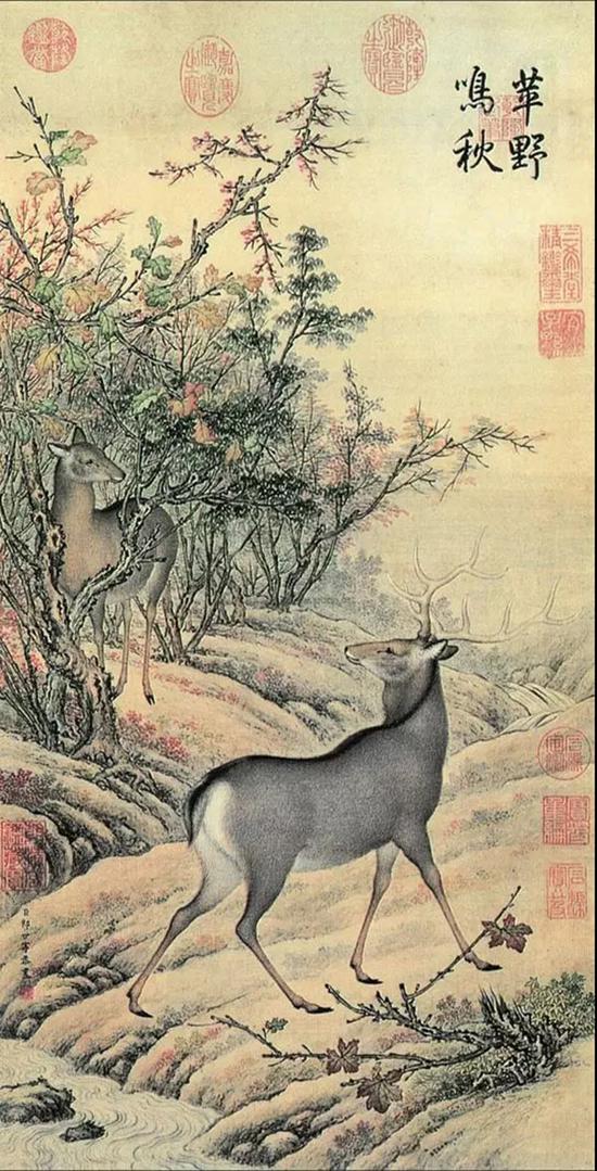 ▲郎世宁《萍野鸣秋》