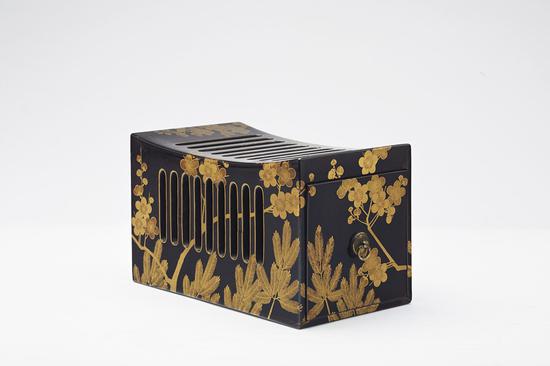 江户时代金莳绘松竹梅纹枕