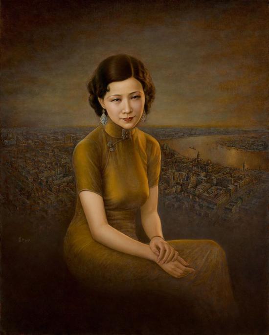浮华旧梦（油彩坦培拉120X60CM）朱基力2018年
