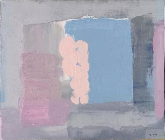 莫扎特六首维也纳小奏鸣曲1Mozart‘s six Vienna Sonatas1，45.5×53cm，综合材料Mixed Media on Canvas， 2018