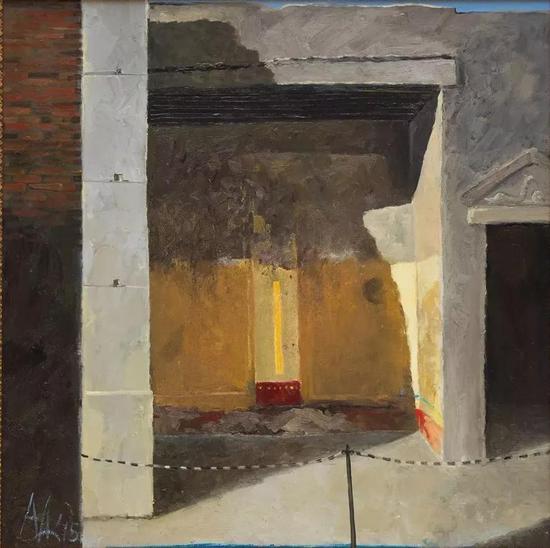 安德烈 · 丹尼尔 庞贝城博物馆 108cm×108cm  2015年 布面油画