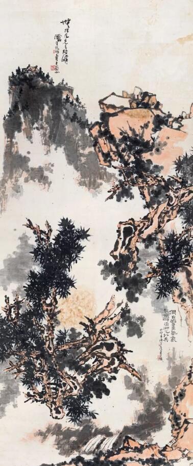 潘天寿巨幅指墨《无限风光》