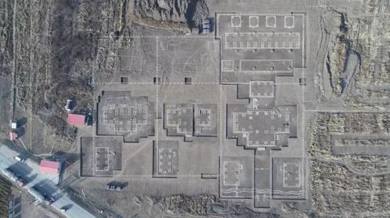 太子城遗址北区1、2、3号院平面图