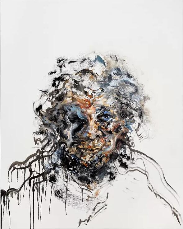 玛吉·汉布林自画像布面油画153x122cm 2017