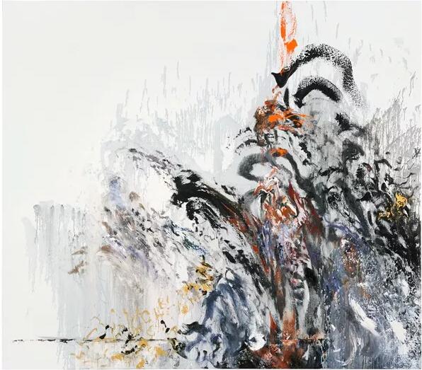 玛吉·汉布林水之墙 13 布面油画 198x226cm 2012