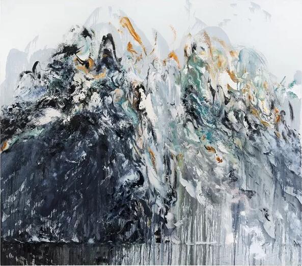 玛吉·汉布林水之墙 6 布面油画 198x226cm 2011