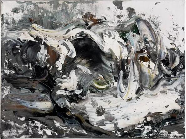 玛吉·汉布林波涛汹涌，三月 布面油画30x41cm 2009