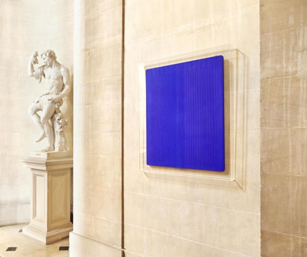 Installation view, Blenheim Palace,Yves Klein, Untitled Blue Monochrome, courtesy of Blenheim Art Foundation, photo by Tom Lindb