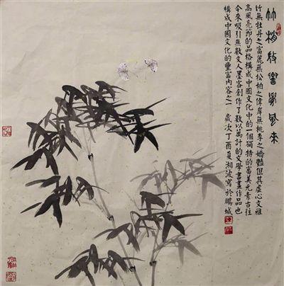 《竹梢微响觉风来》 纸本水墨 陈湘波