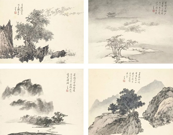 溥儒《烟云供养册》