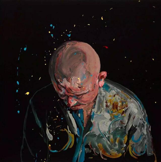 曾梵志，《无题》，2018，油彩 画布，80 x 80 厘米 / 31 1/2 x 31 1/2英寸。©曾梵志，图片：艺术家、豪瑟沃斯