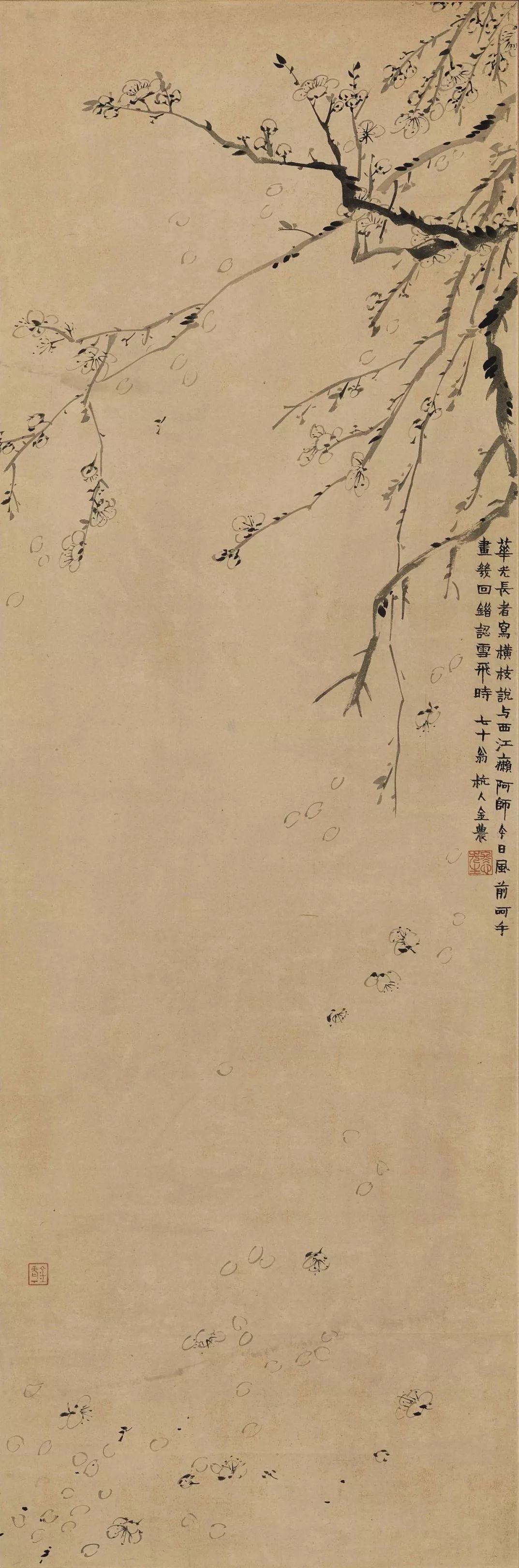 金农《落梅花图》