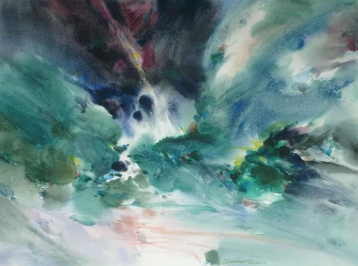 刘海粟美术馆展出“自然的气息”水彩画展