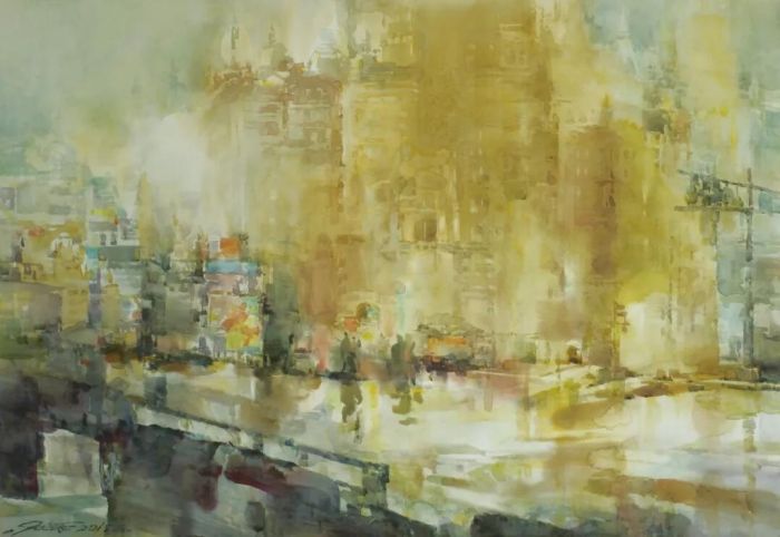 刘海粟美术馆展出“自然的气息”水彩画展