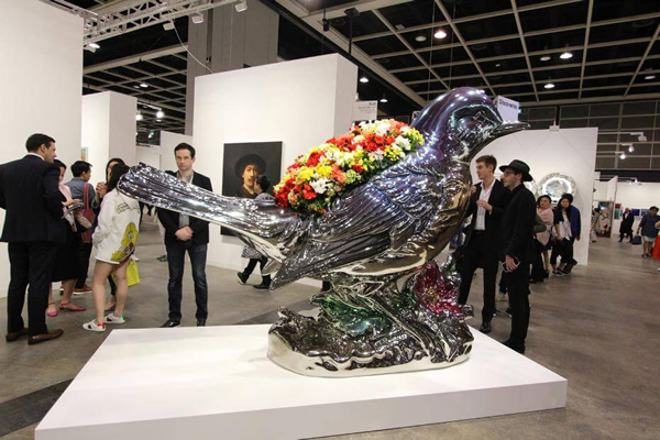 2018香港巴塞尔，David Zwirner(卓纳)画廊展览现场。图/非池中艺术网摄