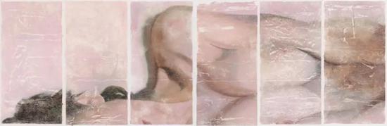 蒋焕 拓之 Touch系列之31 160×480cm 纸本油彩 2015