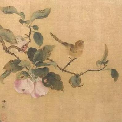 南宋宫廷画家林椿《果熟来禽图》