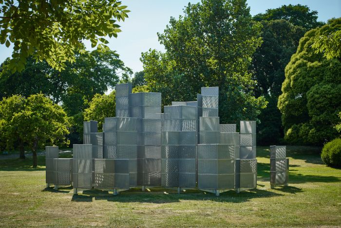 Conrad Shawcross, Optic Labyrinth (Arrangement I), 2018, Victoria Miro, Frieze Sculpture 2018