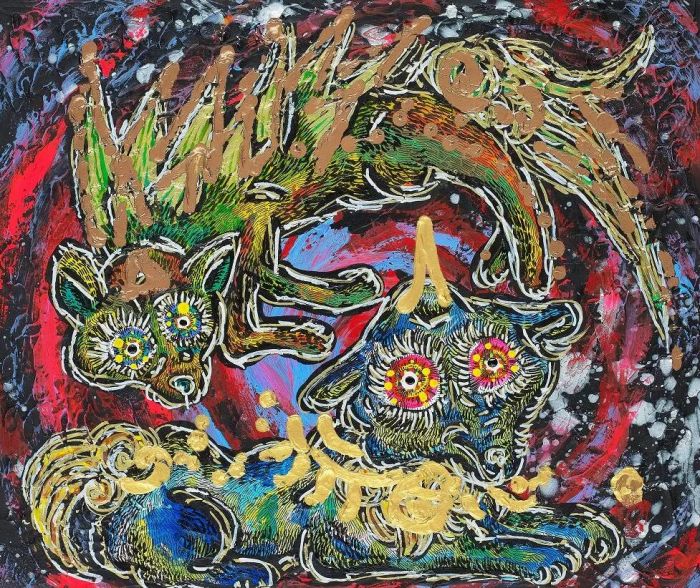 Miwa Komatsu, Untitled, 45.5×37.9, Acrylic, Marker on Canvas, 2018