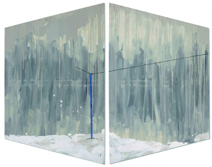 温室效应，布上丙烯、温度计，200x180，2011