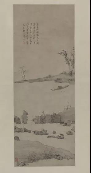弘仁（款） 水墨山水 清代 中国美术馆藏（邓拓捐赠）