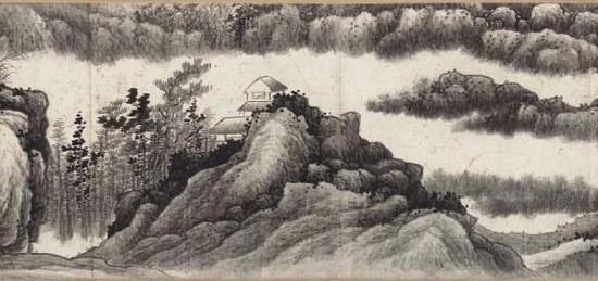 龚贤 《千岩万壑图》局部