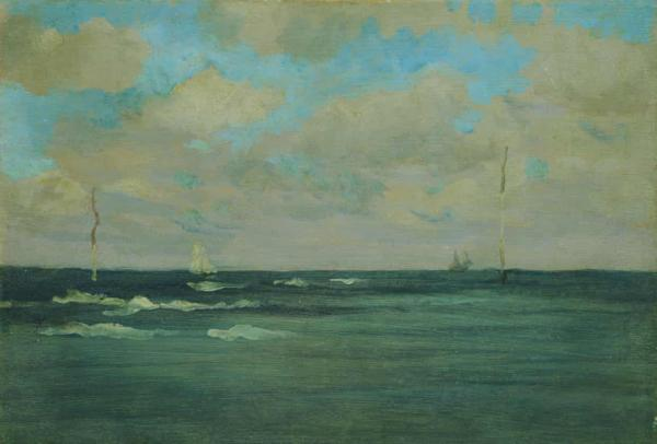 惠斯勒，《The Bathing Posts, Brittany》, 1893年