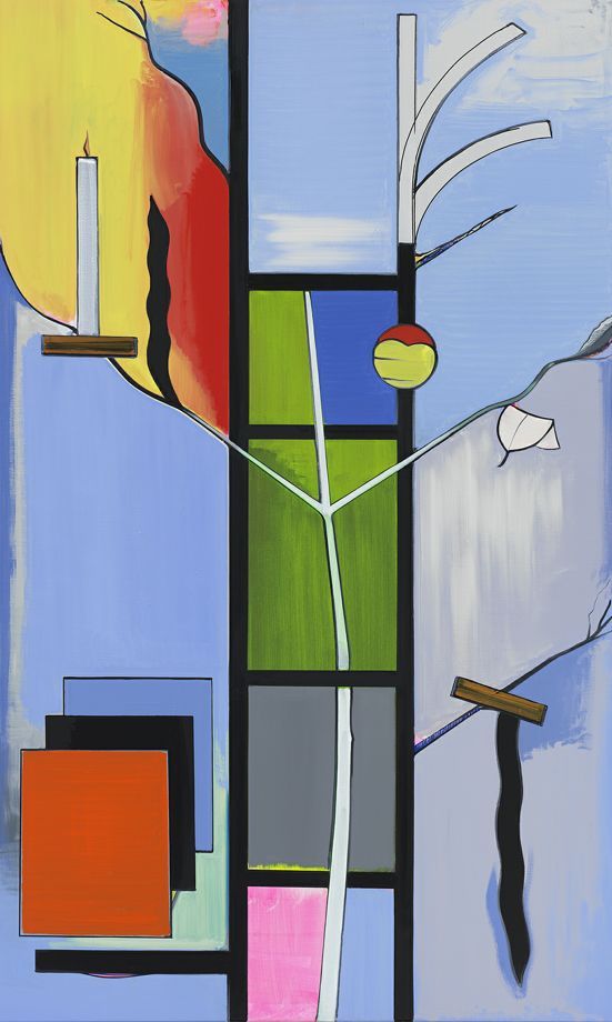 托马斯·塞比茨 寓言风景 934? 布面综合材料绘画 250cm×150cm? 2017 年 图片：广东美术馆