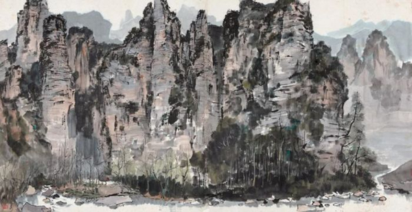 吴冠中 张家界马鬃岭