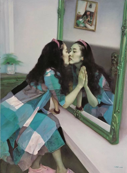 《镜花缘之二》 布面油画 160cmx120cm 2013