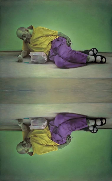《纳西索斯》 布面油画 160cmx200cmx2 2015