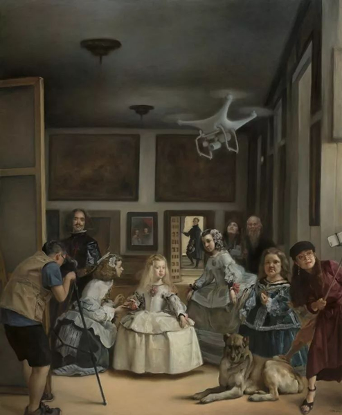 《被直播的现场》 布面油画 280cmx230cm 2017