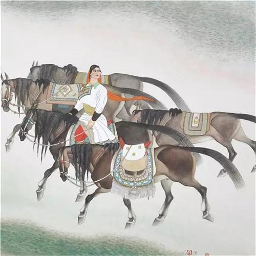 浅谈草原画家关麟英的人物画艺术