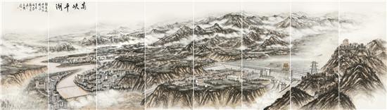 高峡平湖240x880cm 2015年创作