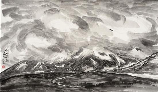 雪山深处 写生46x68cm 2018年创作