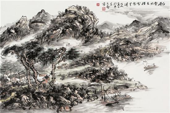 石峰云外 48x68cm 2018年创作