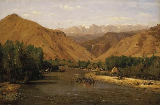沃辛顿·惠特里奇，《印第安营地》，约1870-1876