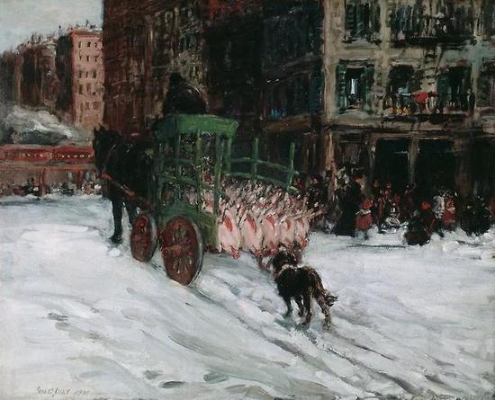 乔治·卢克斯，《屠夫的马车》，1901