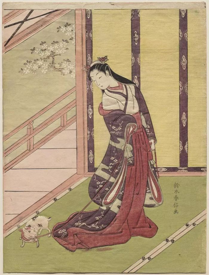女三宫与猫 铃木春信