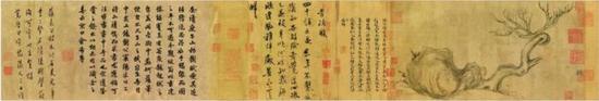 《枯木怪石图》 全卷27.2 x 543cm